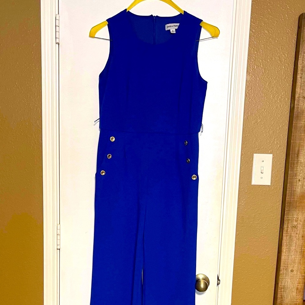 Blue pants jumpsuit